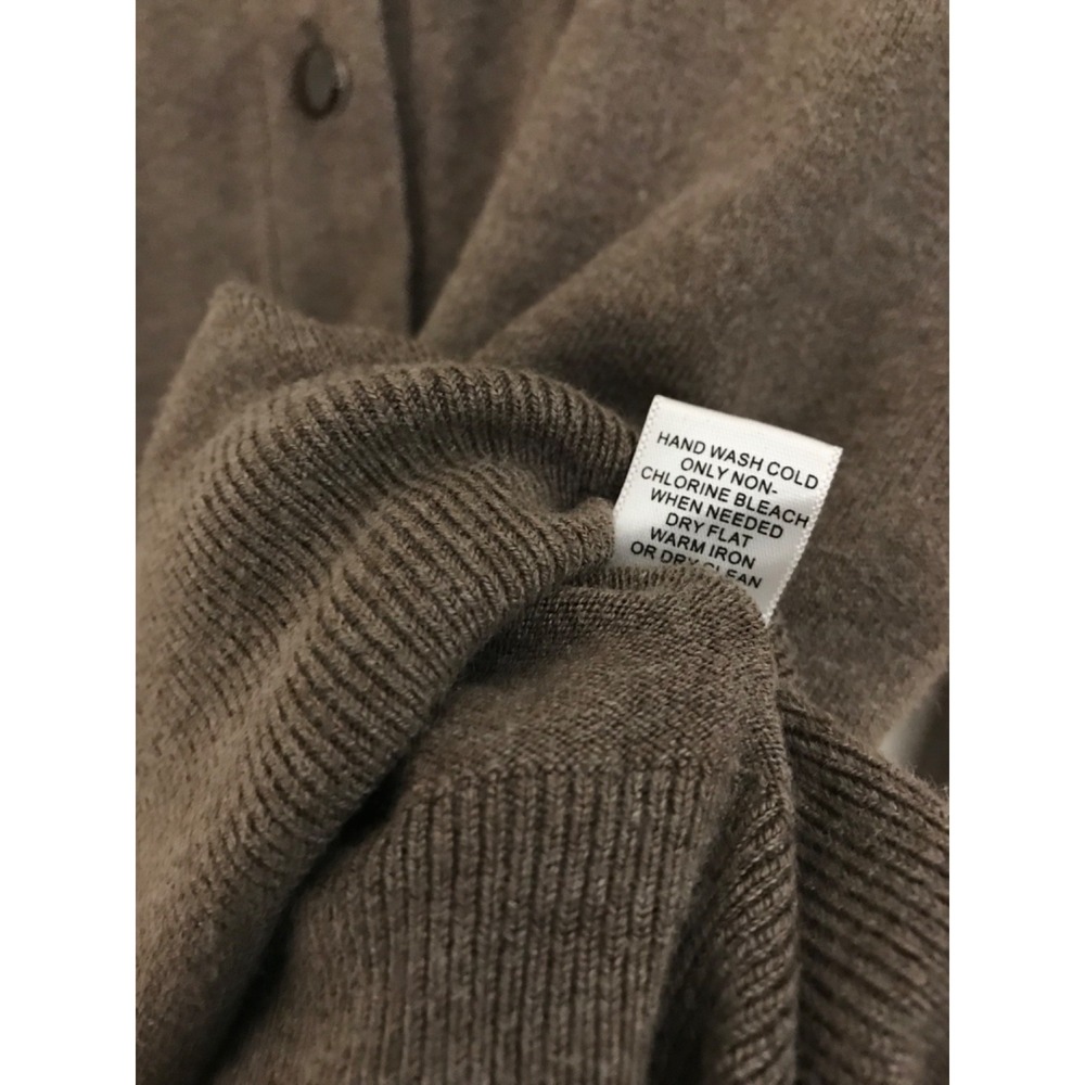 Banana Republic Sz L Luxury Blend Brown Button Up Cardigan Cottage Grampa Core - Picture 6 of 9